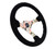 NRG Reinforced Steering Wheel (350mm / 3in. Deep) Blk Suede Floral Dipped w/ Blk Baseball Stitch