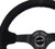 NRG Reinforced Steering Wheel (350mm / 3in. Deep) Blk Suede/Blk Bball Stitch w/5mm Matte Black Spoke