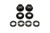 BMR 08-09 Pontiac G8 Rear Cradle Street Version Bushing Kit (Elastomer) - Black