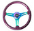 NRG Classic Wood Grain Steering Wheel (350mm) Purple Pearl Paint w/Neochrome 3-Spoke Center