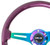 NRG Classic Wood Grain Steering Wheel (350mm) Purple Pearl Paint w/Neochrome 3-Spoke Center