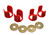 Energy Suspension 89-94 Nissan 240SX (S13) Red Rear Subframe Insert Set - a supplement to the subfra