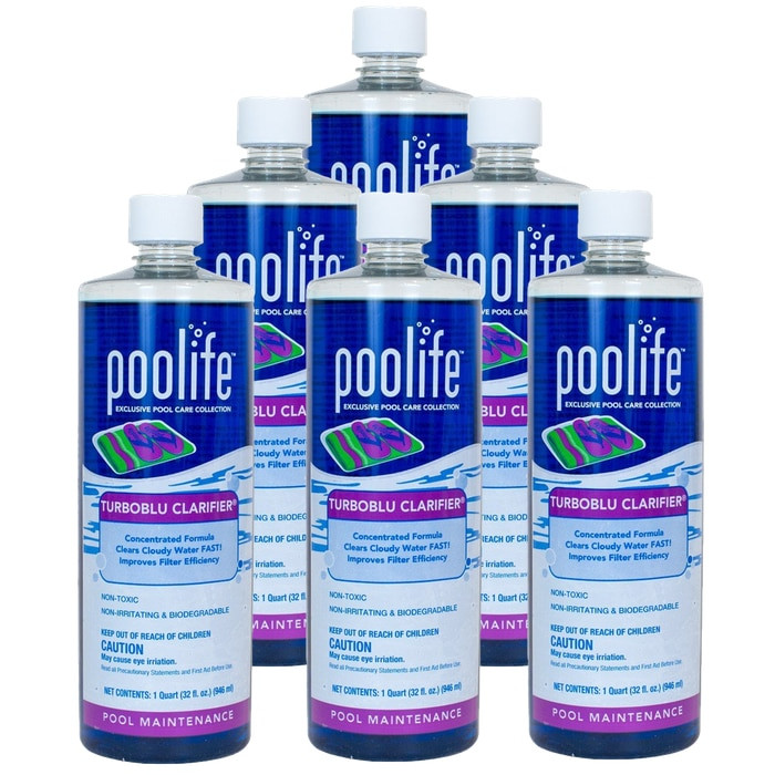 Poolife TurboBlu Water Clarifier 1 qt 6 Pack Pool Supply Mall