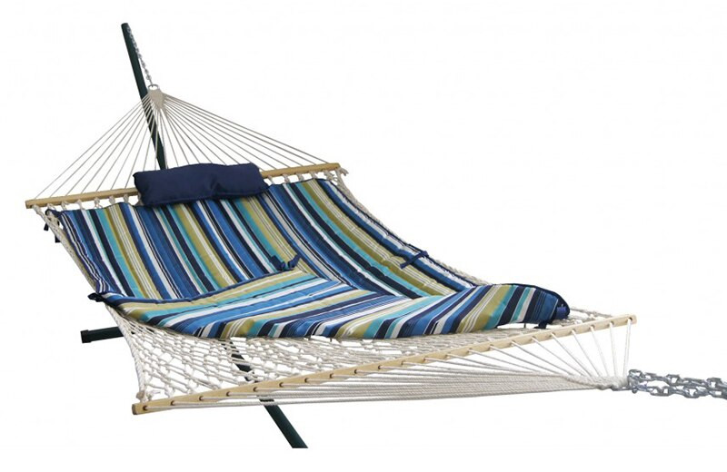 Island Retreat 15 ft. Hammock Set with Blue Cover - Thumbnail 2