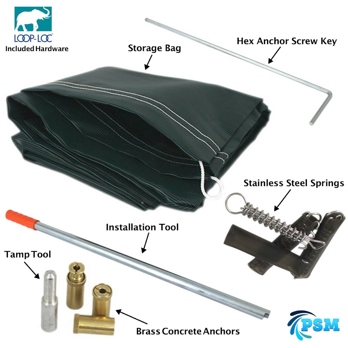 Loop-Loc Green Mesh Pool Cover w/ Center End Step