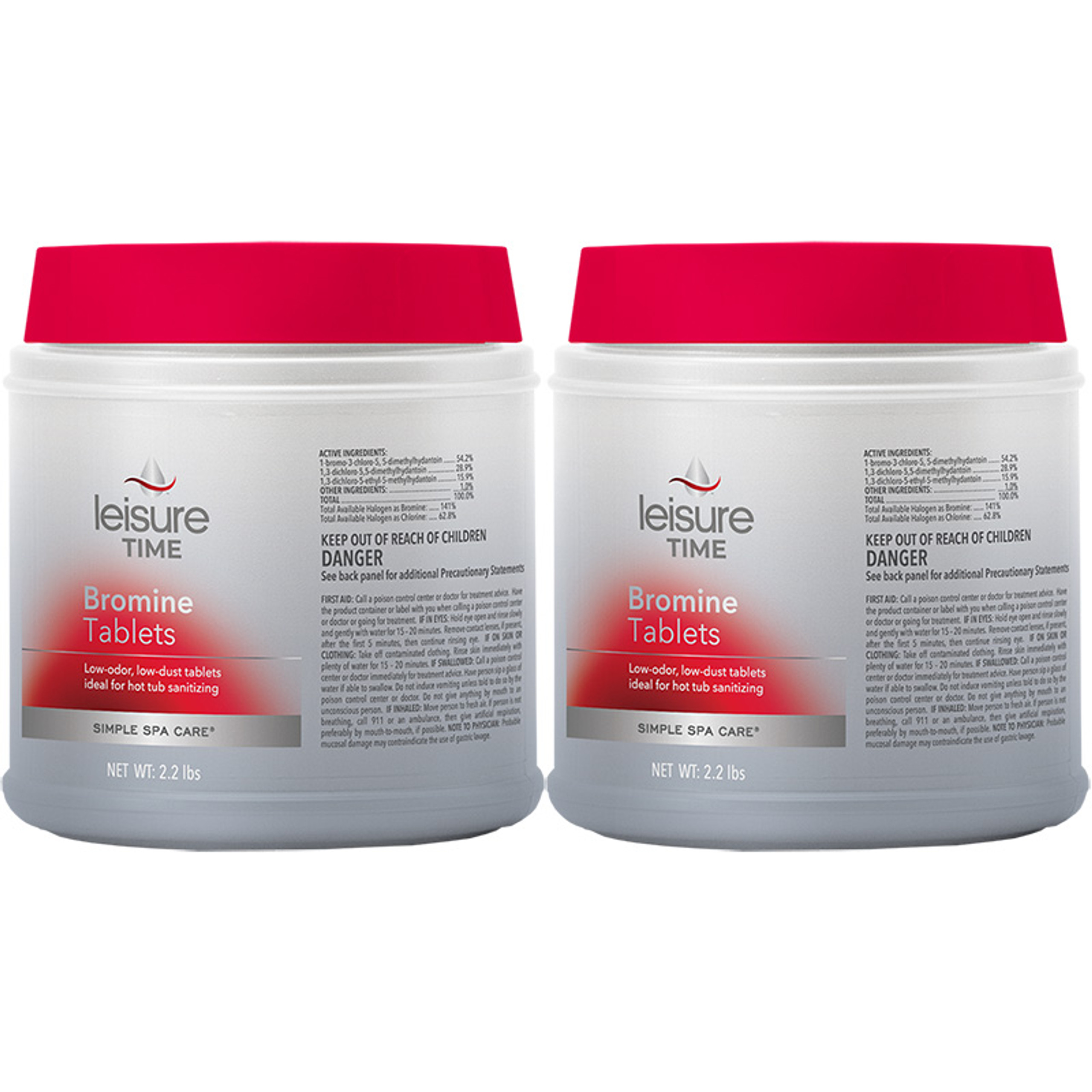Leisure Time Bromine Tablets 2.2 lb 2 Pack Pool Supply Mall