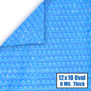 12' x 18' Oval Blue Solar Cover 8 Mil 3 Year Warranty 12' x 18' Oval Blue Solar Cover 8 Mil 3 Year Warranty