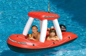 Inflatable Fire Boat Ride-On Squirter