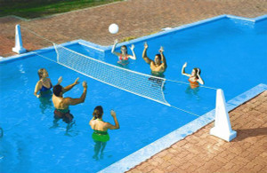 Pool Jam Combo In-Ground Basketball and Volleyball Game Pool Jam Combo In-Ground Basketball and Volleyball Game