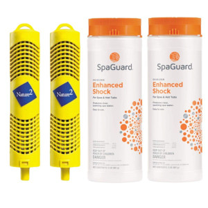 Nature2 Spa Mineral Purifier Kit - 2 Purifiers & Two 2 lbs. Spa Shock Nature2 Spa Mineral Purifier Kit - 2 Purifiers & Two 2 lbs. Spa Shock