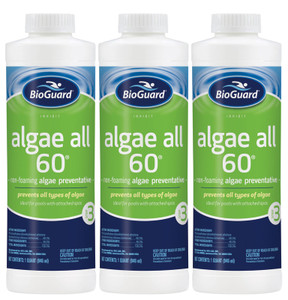BioGuard Algae All 60 Pool Algaecide 32 oz - 3 Pack BioGuard Algae All 60 Pool Algaecide 32 oz - 3 Pack