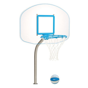 DunnRite Clear Hoop Regulation Pool Basketball Game Set DunnRite Clear Hoop Regulation Pool Basketball Game Set