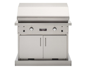 TEC Patio FR 44" Infrared Propane Gas Grill with Stainless Steel Pedestal & Side Shelves