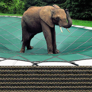 Rectangle Loop-Loc Pool Safety Cover - 14' x 28' Tan Mesh Rectangle Loop-Loc Pool Safety Cover - 14' x 28' Tan Mesh
