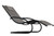 Vivere Wave Lounger - Black Chrome