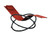 Vivere Orbital Single Lounger - Cherry Red