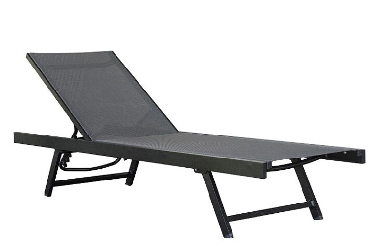 Vivere Urban Sun Lounger - Black Chrome