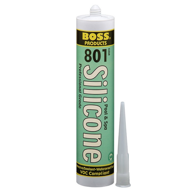 Boss 801 Pool & Spa Professional Grade Silicone Adhesive/Sealant 10.3 oz.