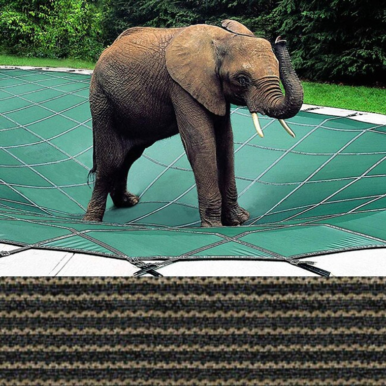 Rectangle Loop-Loc Pool Safety Cover - 16' x 36' Tan Mesh