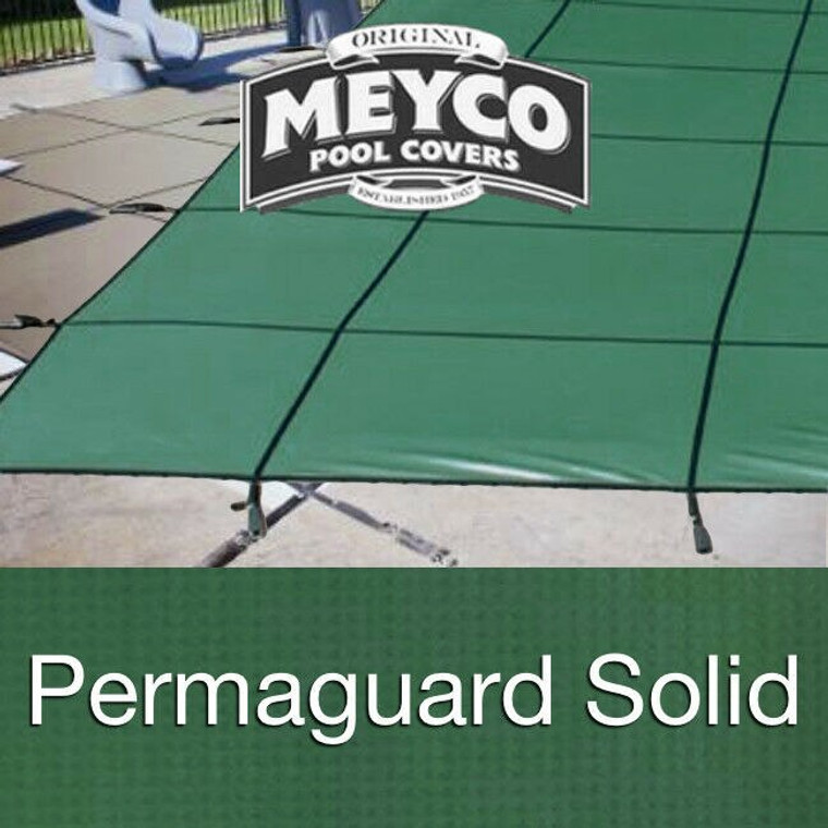 Meyco 18 x 36 Rectangle PermaGuard Green Safety Pool Cover w/ No Drains