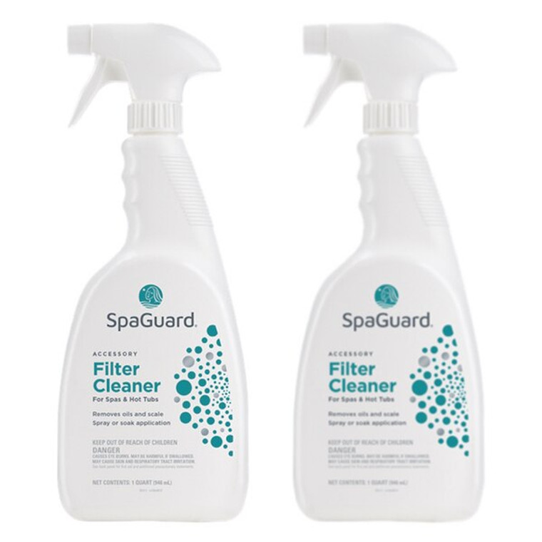 SpaGuard Filter Cleaner 32 oz Spray Bottle - 2 Pack