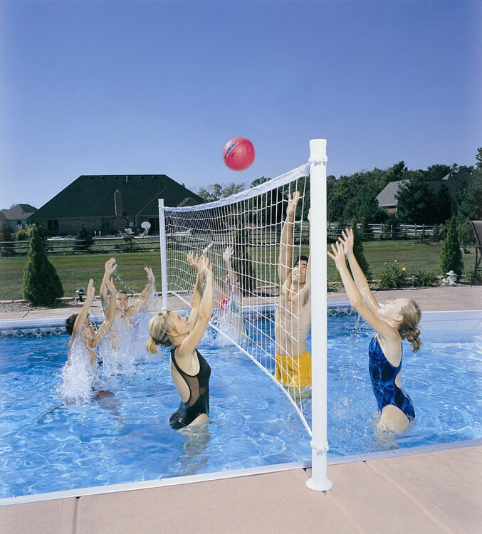 DunnRite ProVolly Regulation Pool Volleyball Game Set Pool Supply Mall