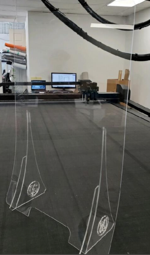 Self-Standing Acrylic Guards with Pass through