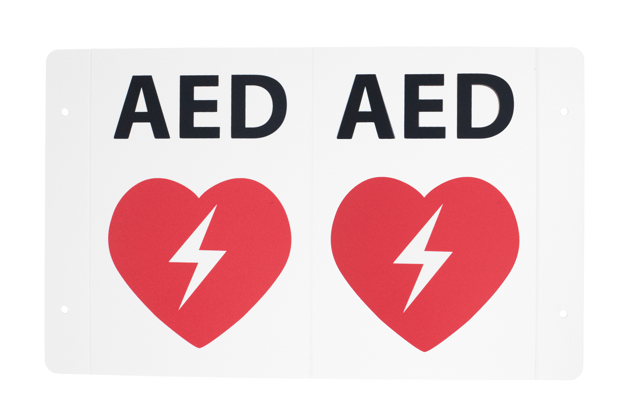 AED Locator Sign - "V" Shaped