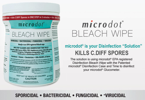 MicroDot® Bleach Wipes-Pack of 160
