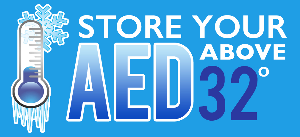 AED's should be stored in Temperatures above 32 Degrees