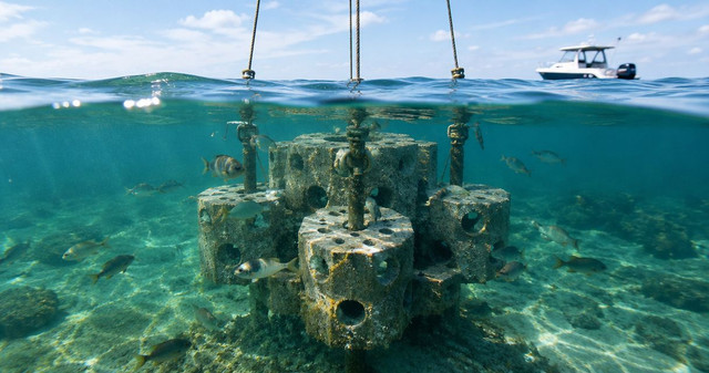 How much weight to sink a fish habitat structure: test 2026