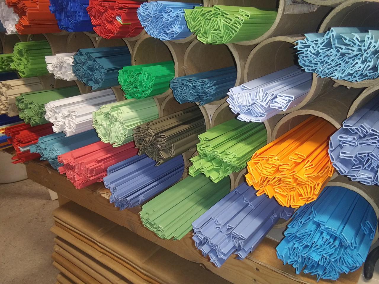 Colorful reclaimed PVC material included in the Project Pack