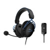 HyperX Cloud Alpha S - Gaming Headset (Black-Blue), HyperX virtual 7.1[1] surround sound, HyperX Dual Chamber Drivers, Game and chat audio balance