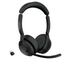 JABRA WIRELESS EVOLVE2 55 UC STEREO BLUETOOTH ANC HEADSET W/CHARGING STAND, LINK380C,USB-C