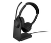 JABRA WIRELESS EVOLVE2 55 UC STEREO BLUETOOTH ANC HEADSET W/CHARGING STAND, LINK380C,USB-C