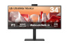 LG 34BA85QE-B 34" UWQHD 3800R Curved IPS Video Conferencing Monitor (90W USB-C PD + Hub + Webcam)