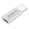 ORICO Aluminum Micro to Type-C USB2.0 Adapter (CTM1); Aluminum Alloy; USB2.0; Micro USB to Type-C; Type-C Port