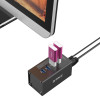 ORICO Black Aluminum 4 Port USB3.0 Ultra-Mini HUB with 3.3Ft / 1M USB3.0 Cable (A3H4), Via-Labs VL812, 12V2.5A