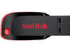 SanDisk Cruzer Blade USB Flash Drive, CZ50 32GB, USB2.0, Black with red accent, compact design, 5Y