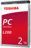TOSHIBA L200 INT 2.5" 2TB 5400RPM Mobile HDD SATA (9.5MM)