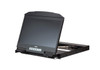 Aten 18.5" Short Depth USB HDMI DVI VGA Dual Rail LCD Console, supports Full HD, can be mounted up to a depth of 47cm to 75cm