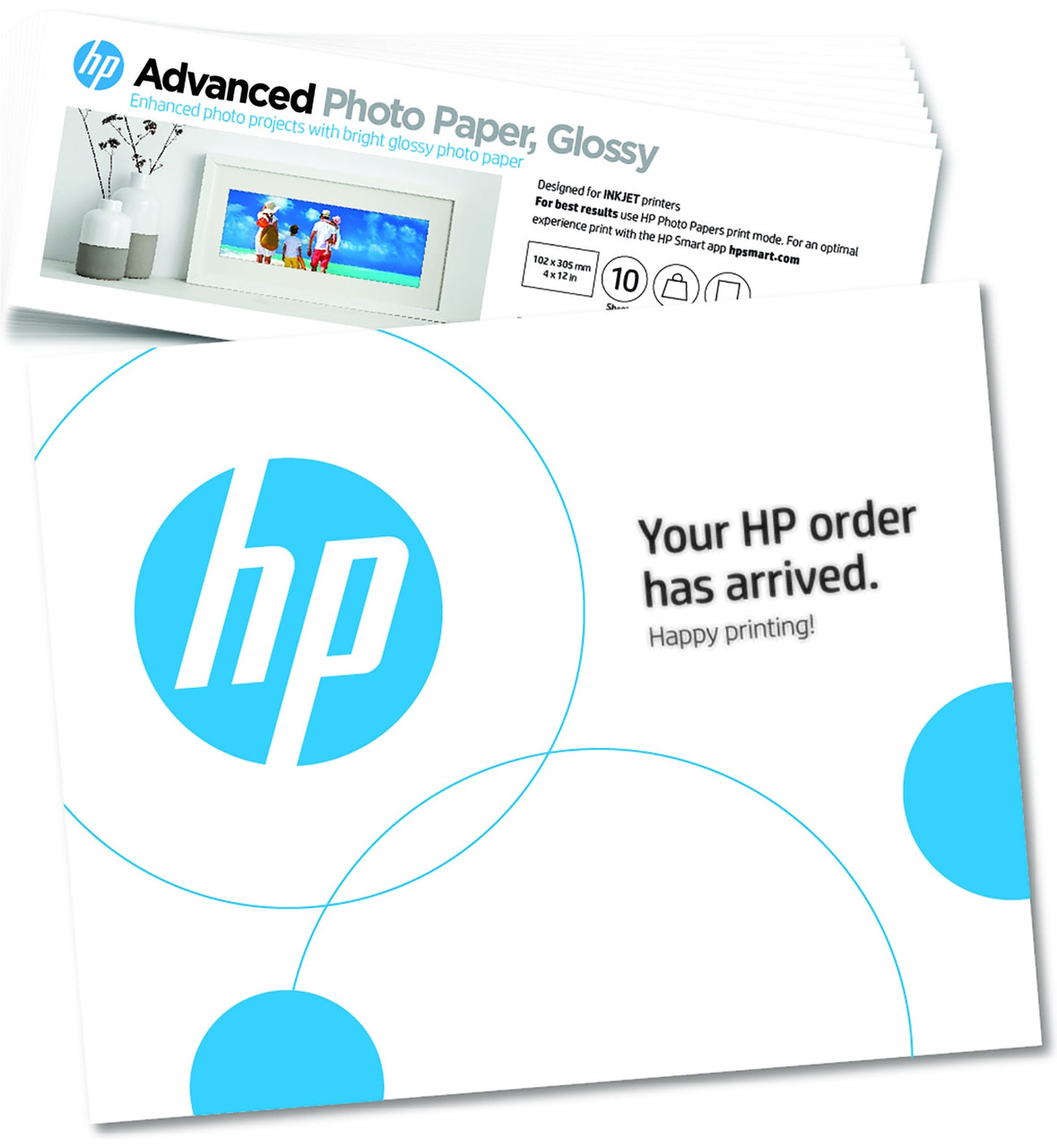 HP Advanced Photo Paper, Glossy, 5x5 in, 20 Sheets (49V50A)