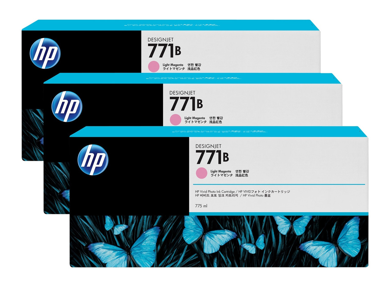 HP 771B Light Magenta Ink Cartridge 3-Pack (B6Y27A) - MediaForm AU