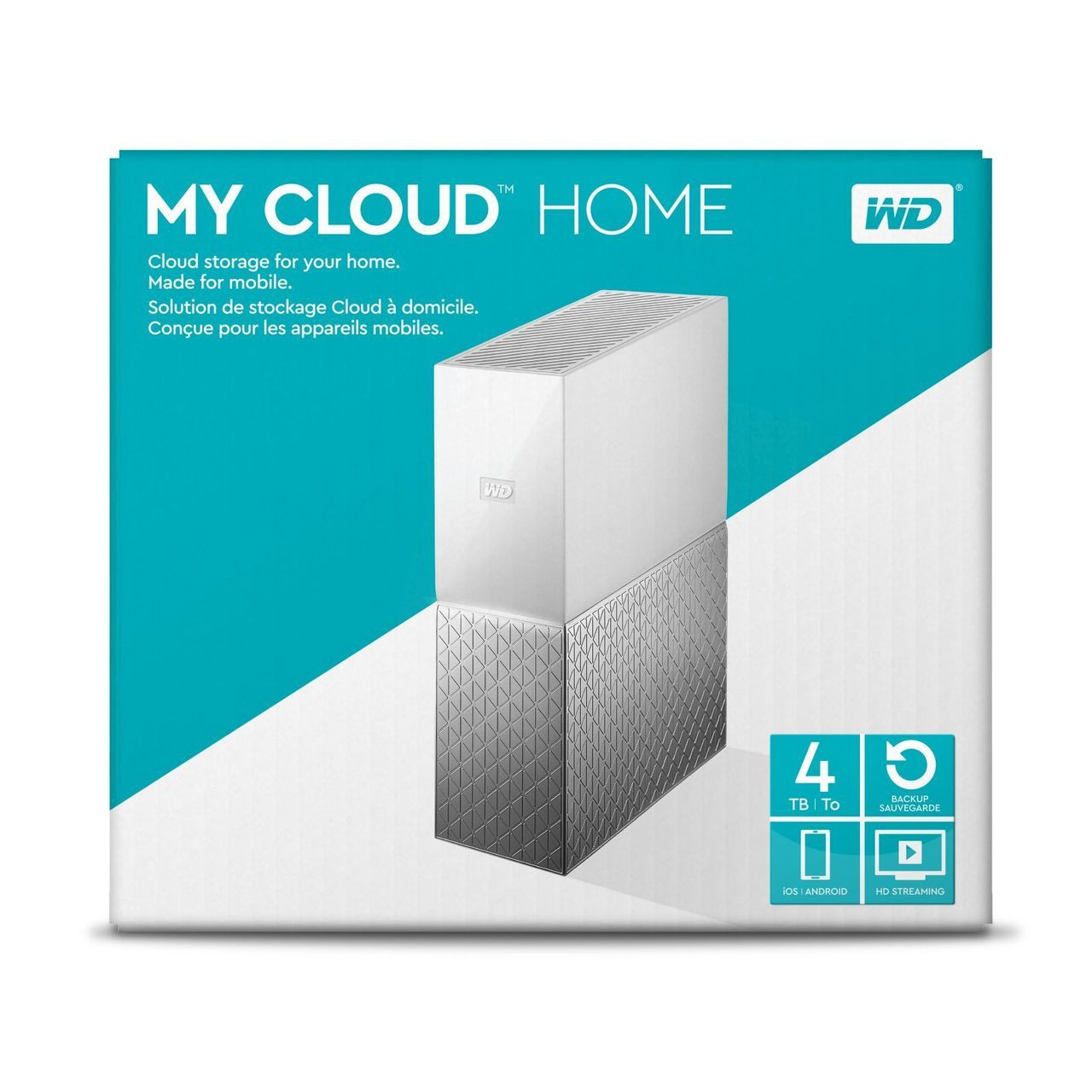 My Cloud Home 4TB Personal Cloud Storage (NAS), Media Server, File