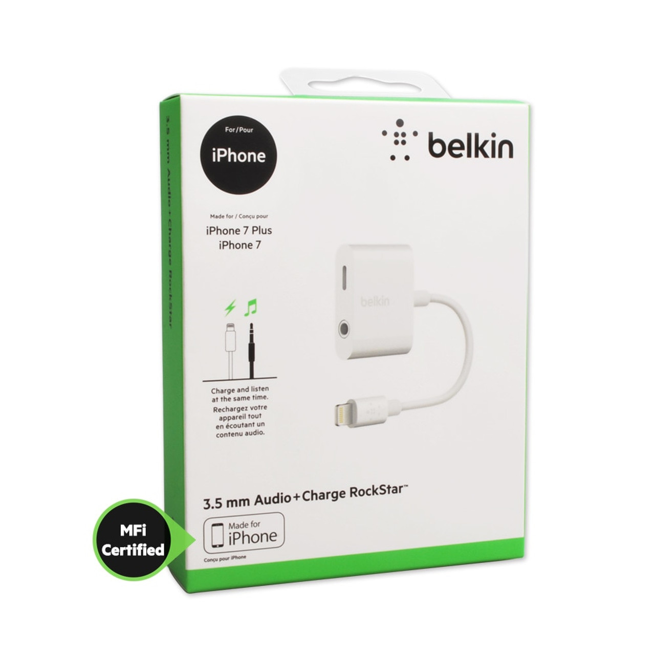 Iphone 8 Plus Iphone 8 Charge Rockstar Adapter For Iphone X Iphone 7 And Iphone 7 Plus Renewed Belkin Lightning Audio Adapters Electronics