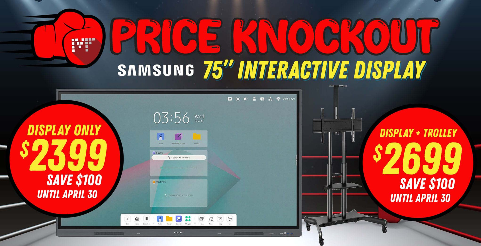 MediaForm Price Knockout: Samsung 75" Interactive Display