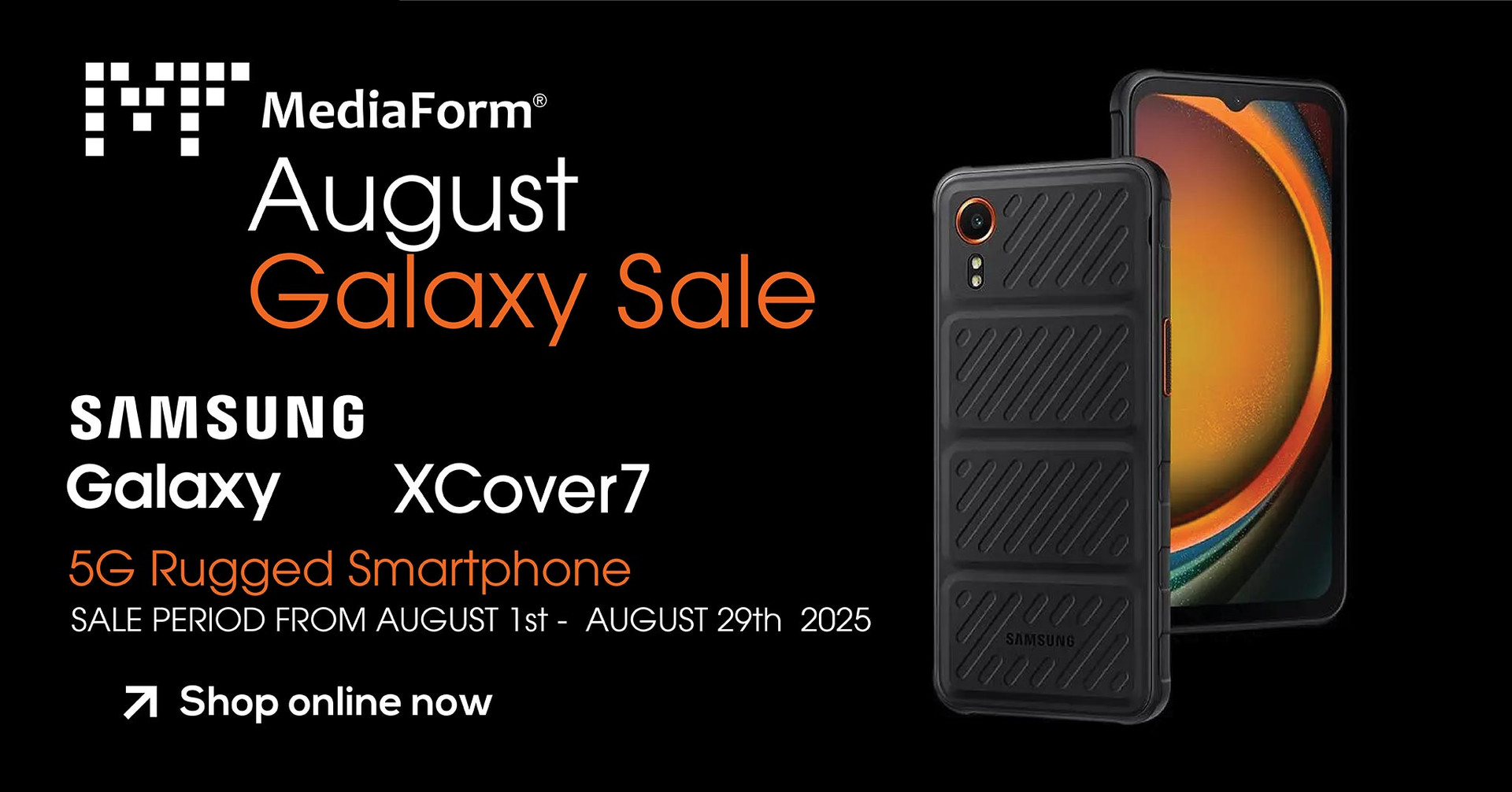 August Samsung Galaxy Sale: XCover 7 Rugged Smartphones