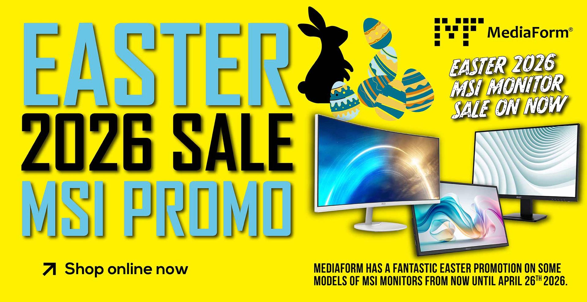 Easter 2026 Sale MSI Promo: Shop MSI Monitors