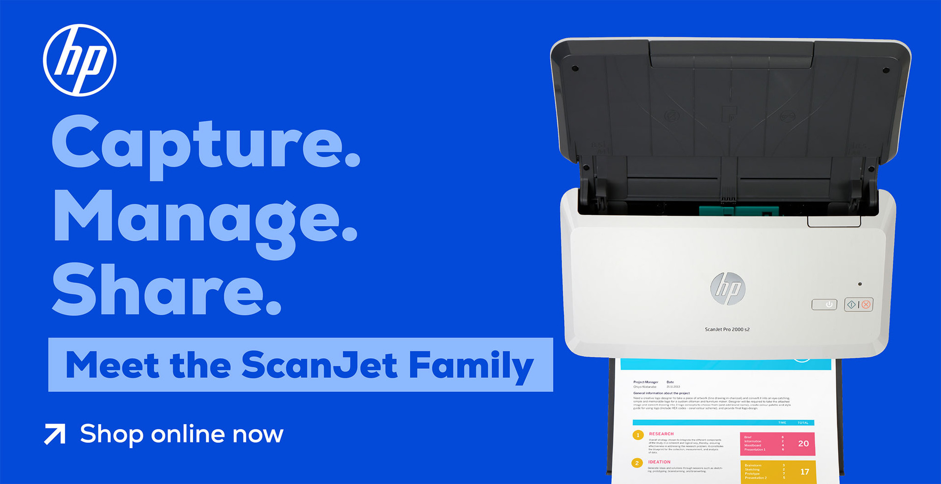 Capture. Manage. Share. Meet the ScanJet Family from HP