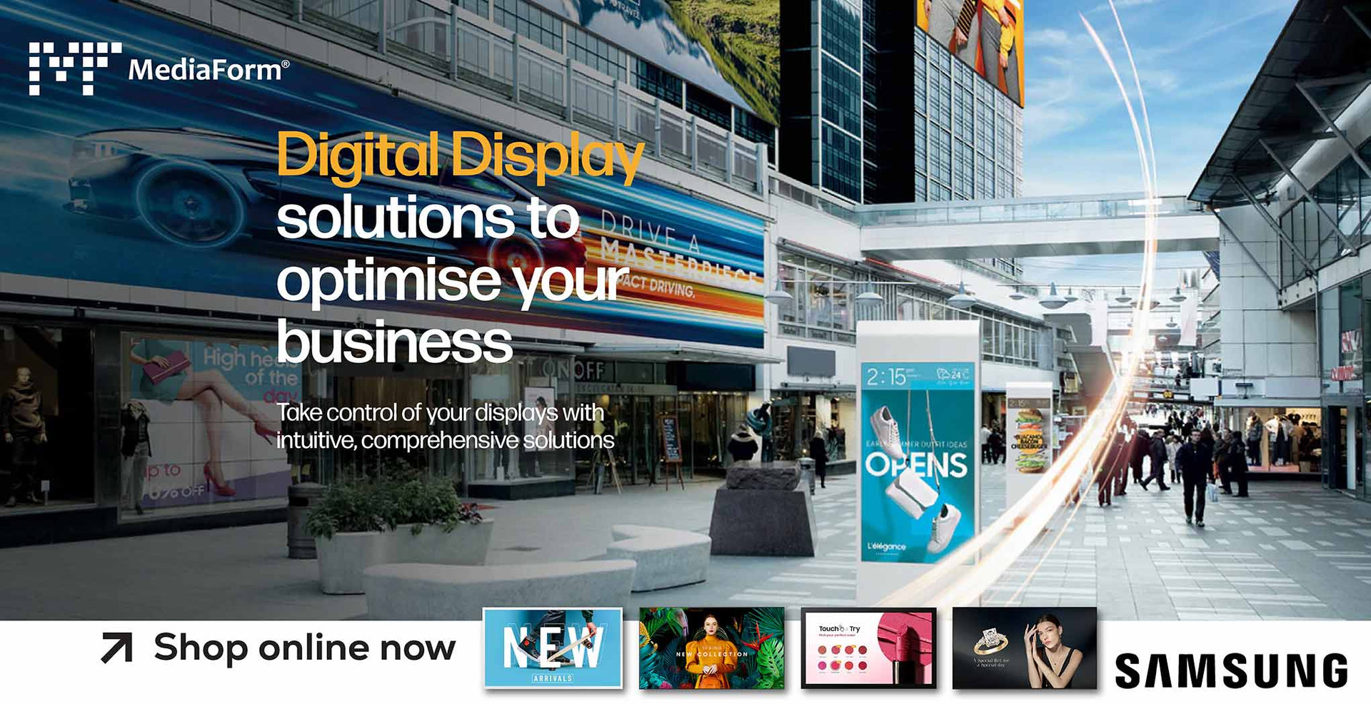 Digital Display solutions to optimise your business: Samsung Commercial Displays